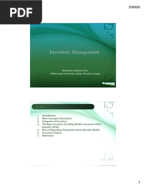 Inventory Management (Inglés)