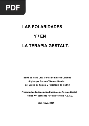 Las polaridades y / en la terapia Gestalt