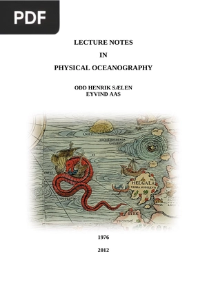 Lecture notes in physical oceanography (Inglés)