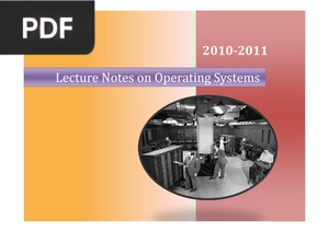 Lecture Notes on Operating Systems (Inglés) (Presentación)