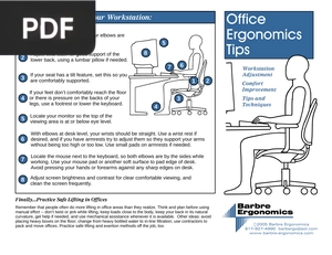 Office Ergonomics Tips (Inglés) (Artículo)