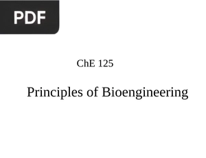 Principles of Bioengineering (Inglés) (Presentación)