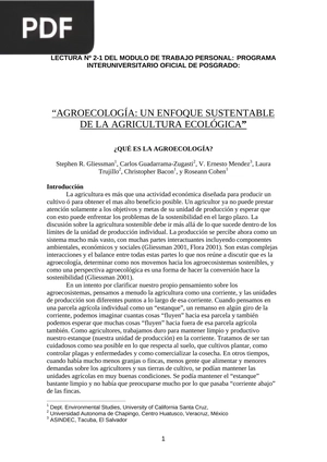 ¿Qué es la agroecología? (Artículo)