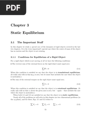 Static Equilibrium (Inglés)