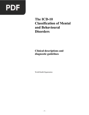 The ICD-10 Classification of Mental and Behavioural Disorders (Inglés)