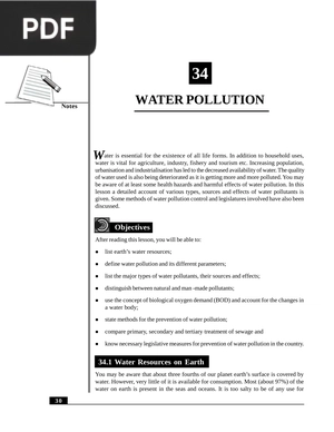 Water pollution (Inglés)