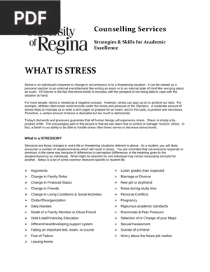 What is stress (Inglés) (Artículo)