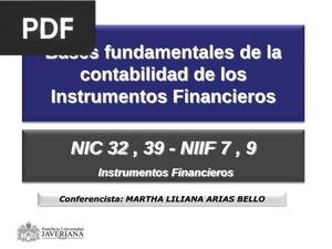 Bases fundamentales de la contabilidad de los Instrumentos Financieros