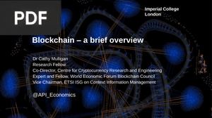 Blockchain – a brief overview (Inglés) (Presentación)