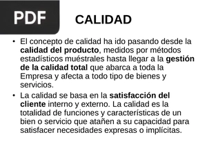 Calidad (Presentación)