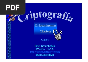 Criptosistemas Clásicos (Presentación)