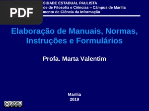 Elaboração de Manuais, Normas, Instruções e Formulários (Portugués)