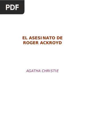 El asesinato de Roger Ackroyd