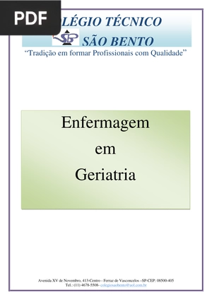 Enfermagem em Geriatria (Portugués)