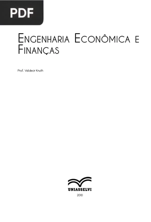 Engenharia Econômica e Finanças (Portugués)