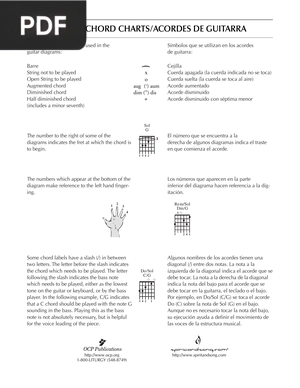 Guitar chord charts (Inglés) (Artículo)