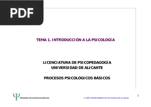 Introducción a la psicología (Presentación)