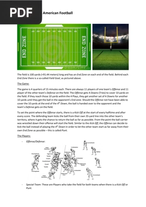 Introduction to American Football (Inglés) (Artículo)