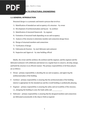 Introduction to structurl engineering (Inglés)