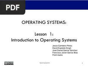 Lesson 1: Introduction to Operating Systems (Inglés) (Presentación)