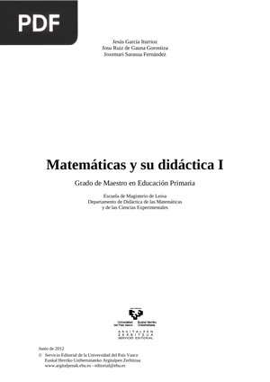 Matemáticas y su didáctica I