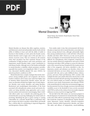 Mental Disorders (Inglés)