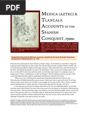 Mexica (Atec) & Tlaxcala accounts of the Spanish (Inglés)