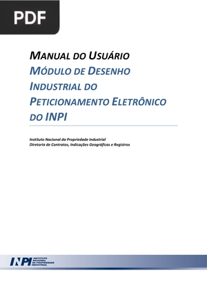 Módulo de desenho industrial do peticionamento eletrônico do INPI (Portugués)