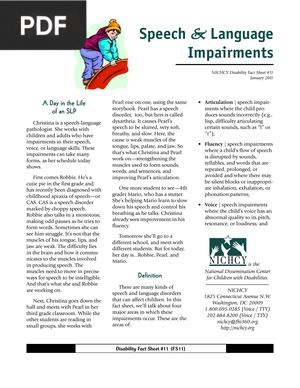 Speech & Language Impairments (Inglés) (Artículo)