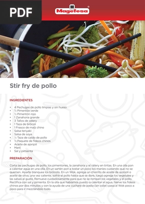 Stir fry de pollo (Artículo)