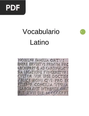 Vocabulario Latino