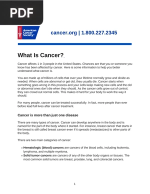 What Is Cancer? (Inglés)