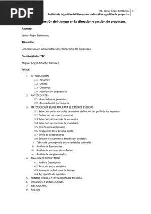 Análisis de la gestión del tiempo en la dirección y gestión de proyectos.