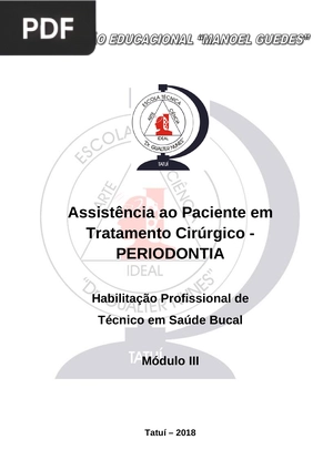 Assistência ao Paciente em Tratamento Cirúrgico - Peiodontia (Portugués)