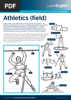 Athletics (field) (Inglés) (Artículo)