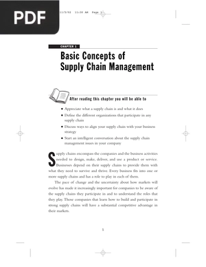 Basic Concepts of Supply Chain Management (Inglés)