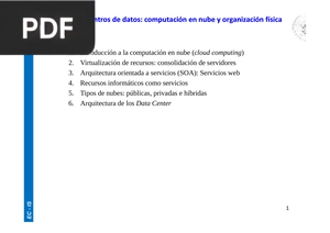 Centros Centros de datos: computación computación en nube y organización organización física