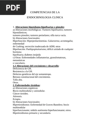 Competencias de la Endocrinología Clínica