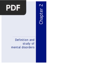 Definition and study of mental disorders (Inglés) (Artículo)