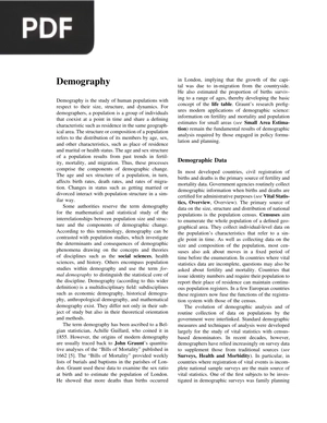 Demography (Inglés) (Artículo)