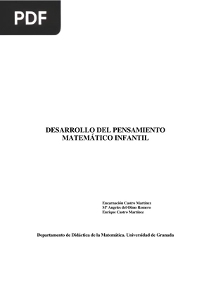 Desarrollo del pensamiento matemático infantil