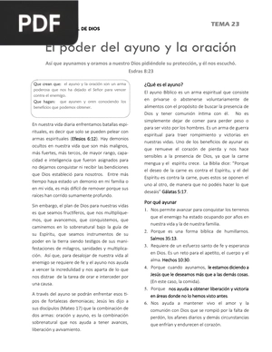 El poder del ayuno y la oración (Artículo)