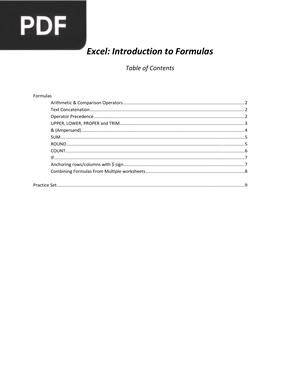 Excel: Introduction to Formulas (Inglés) (Artículo)