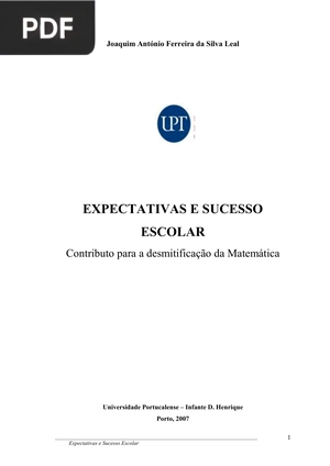 Expectativas e sucesso escolar (Portugués)