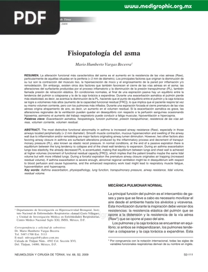 Fisiopatología del asma (Artículo)