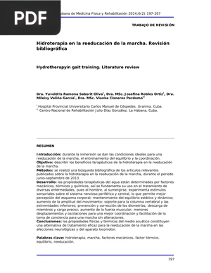 Hidroterapia en la reeducación de la marcha