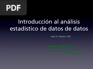 Introducción al análisis estadístico de datos de datos (Presentación)