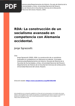 La construcción de un socialismo avanzado en competencia con Alemania occidental