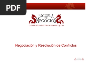 Negociación y Resolución de Conflictos (Presentación)