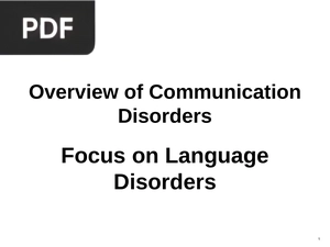 Overview of Communication Disorders (Inglés) (Presentación)